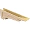 Ekena Millwork 6"W x 36"D x 12"H Thin Mayflower Rough Cedar Woodgrain TimberThane Corbel, Primed Tan CORUR06X36X12MAYRCPR - alternate 3